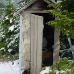 Conserve water by using an outhouse
