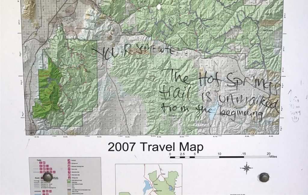 Map at the trailhead
