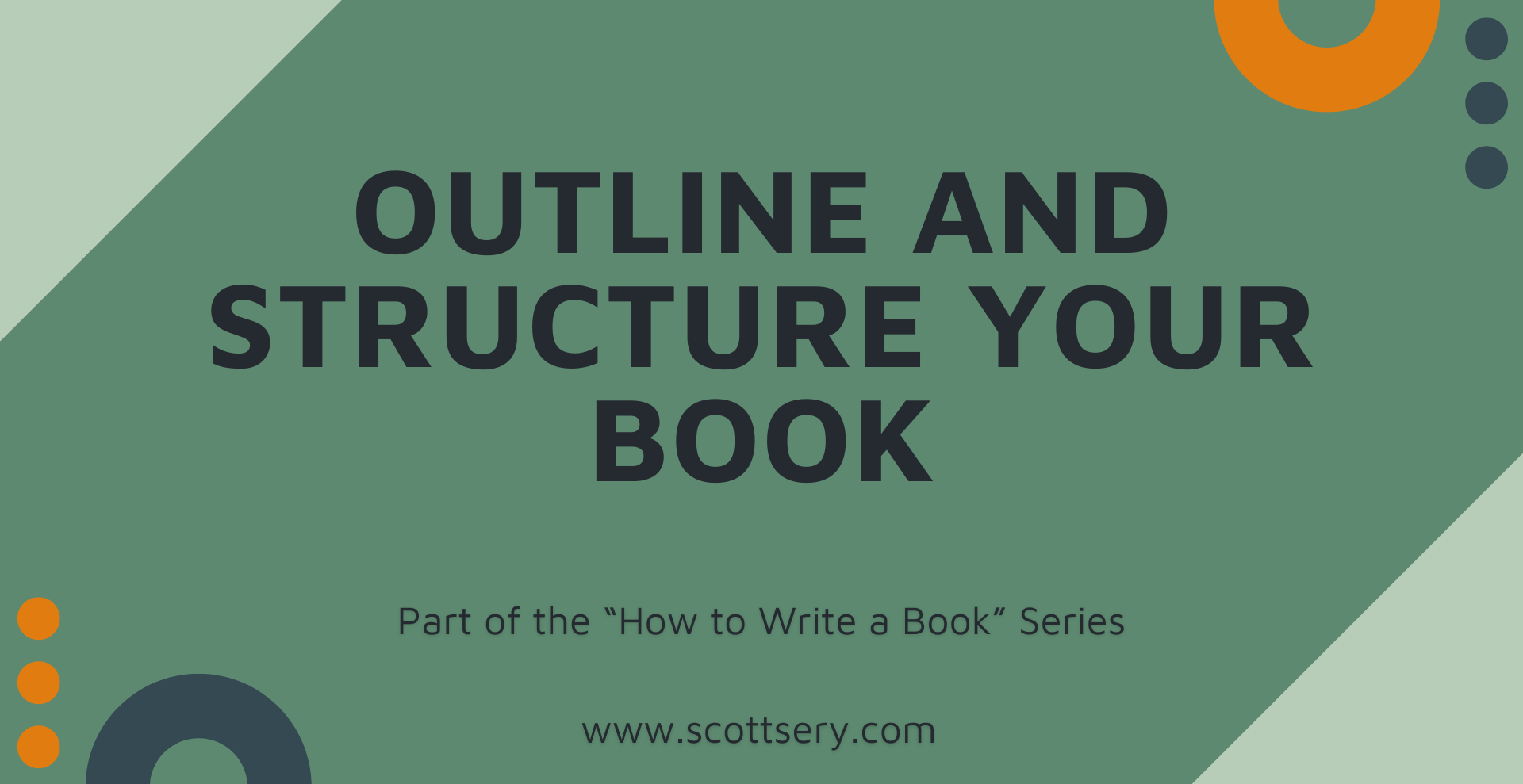 Outline and Structure your book for maximum impact Scott Sery the author trainer tells it like it is