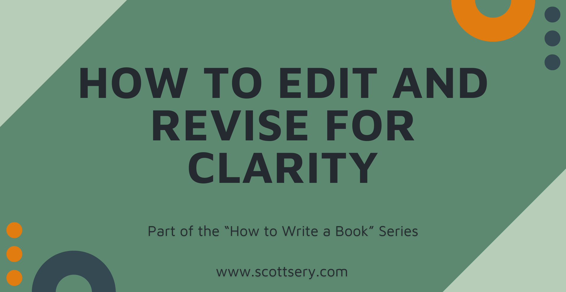 Edit and Revise for Clarity as instructed by ghostwriter Scott Sery