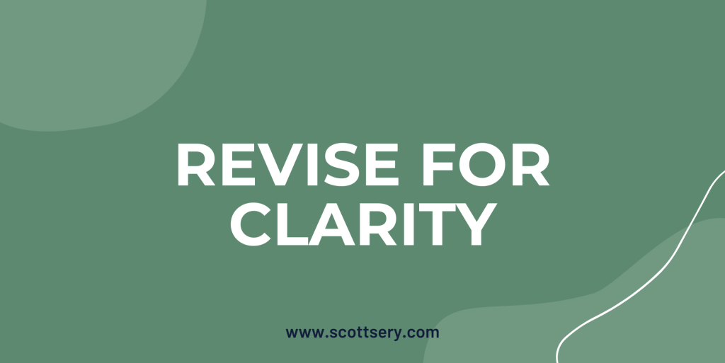 What does it mean to revise for clarity