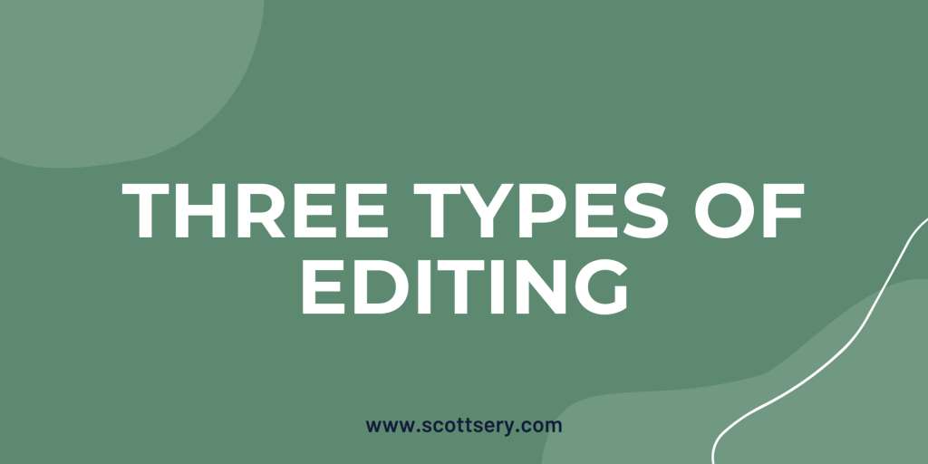 There are three types of editing